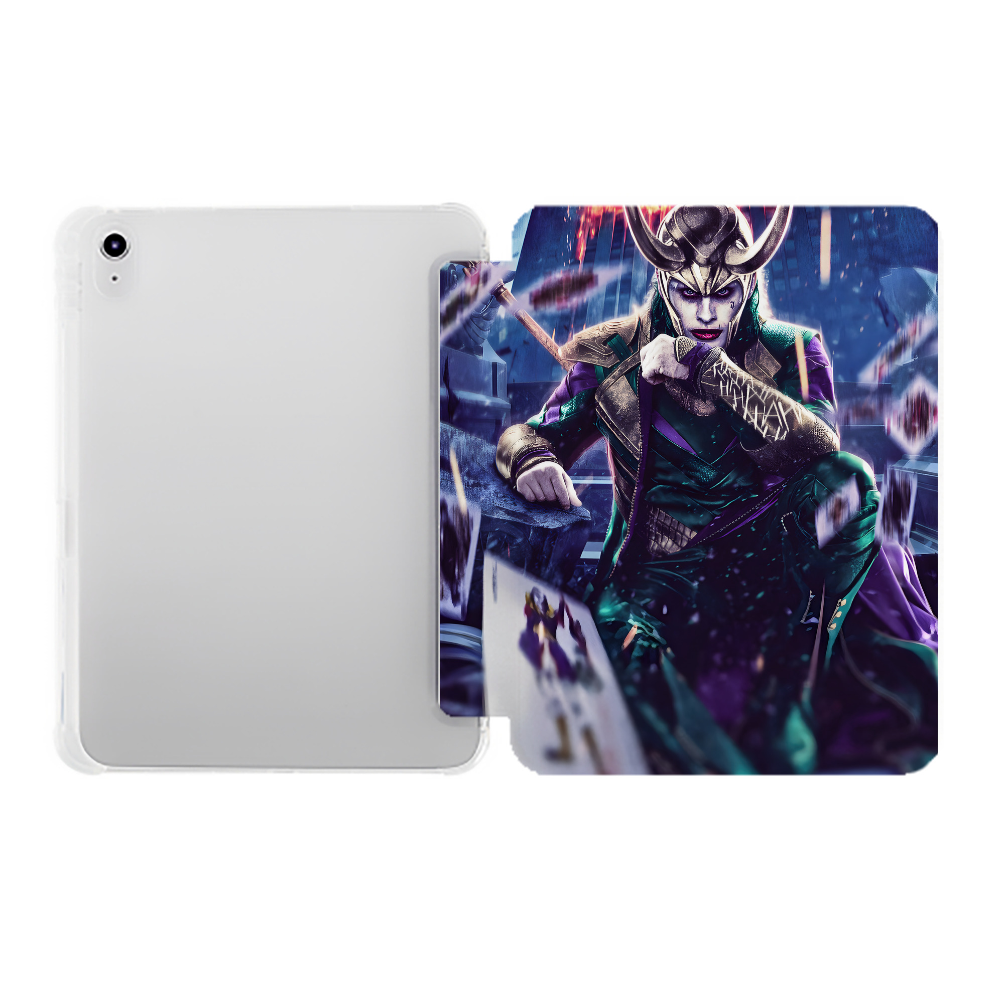 （画像用） アベンジャーズ The Avengers IPad ケース ペン収納付き 三つ折りスタンド PUレザー×シリコン 対応機種9.5/10.5/10.9インチ